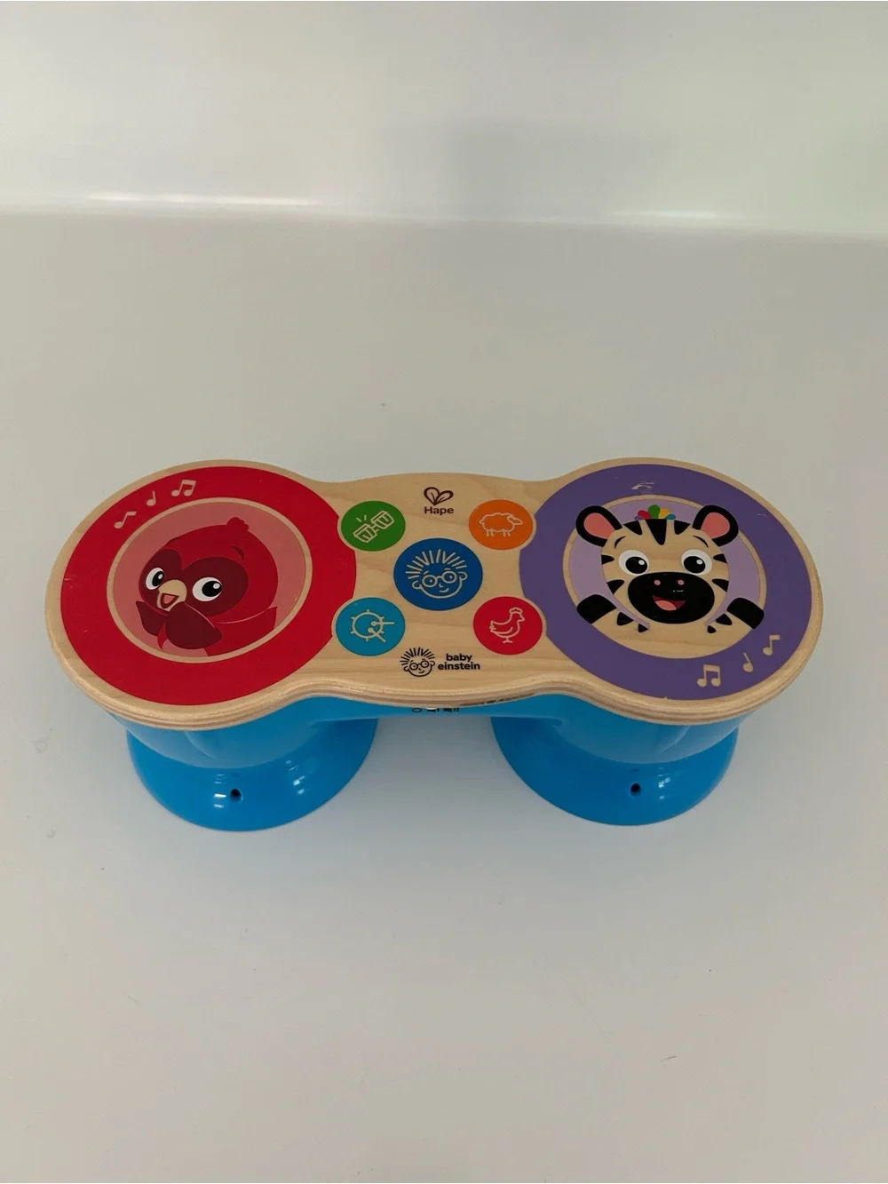 Hape Baby Einstein Upbeat Tunes Double Drum Wooden Musical Toy